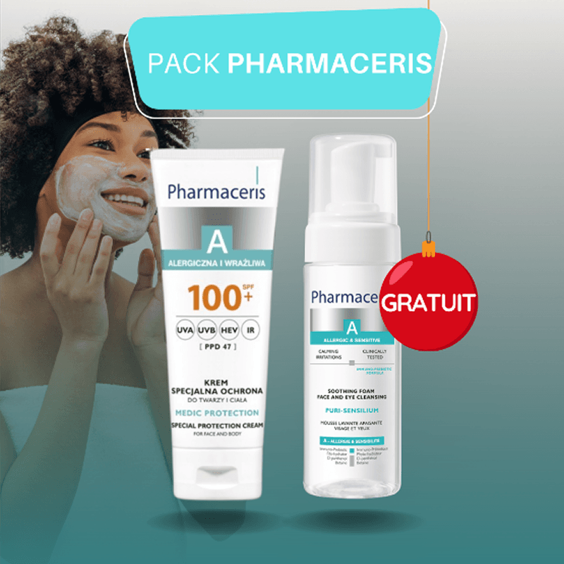 Pharmaceris A : Medic Crème solaire SPF 100+ + Mousse Nettoyante 150ml Offerte