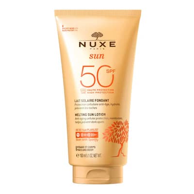 NUXE SUN Lait Solaire Fondant Haute Protection SPF50 visage et corps