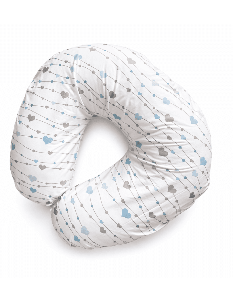 COUSSIN D'ALLAITEMENT COEUR BLEU