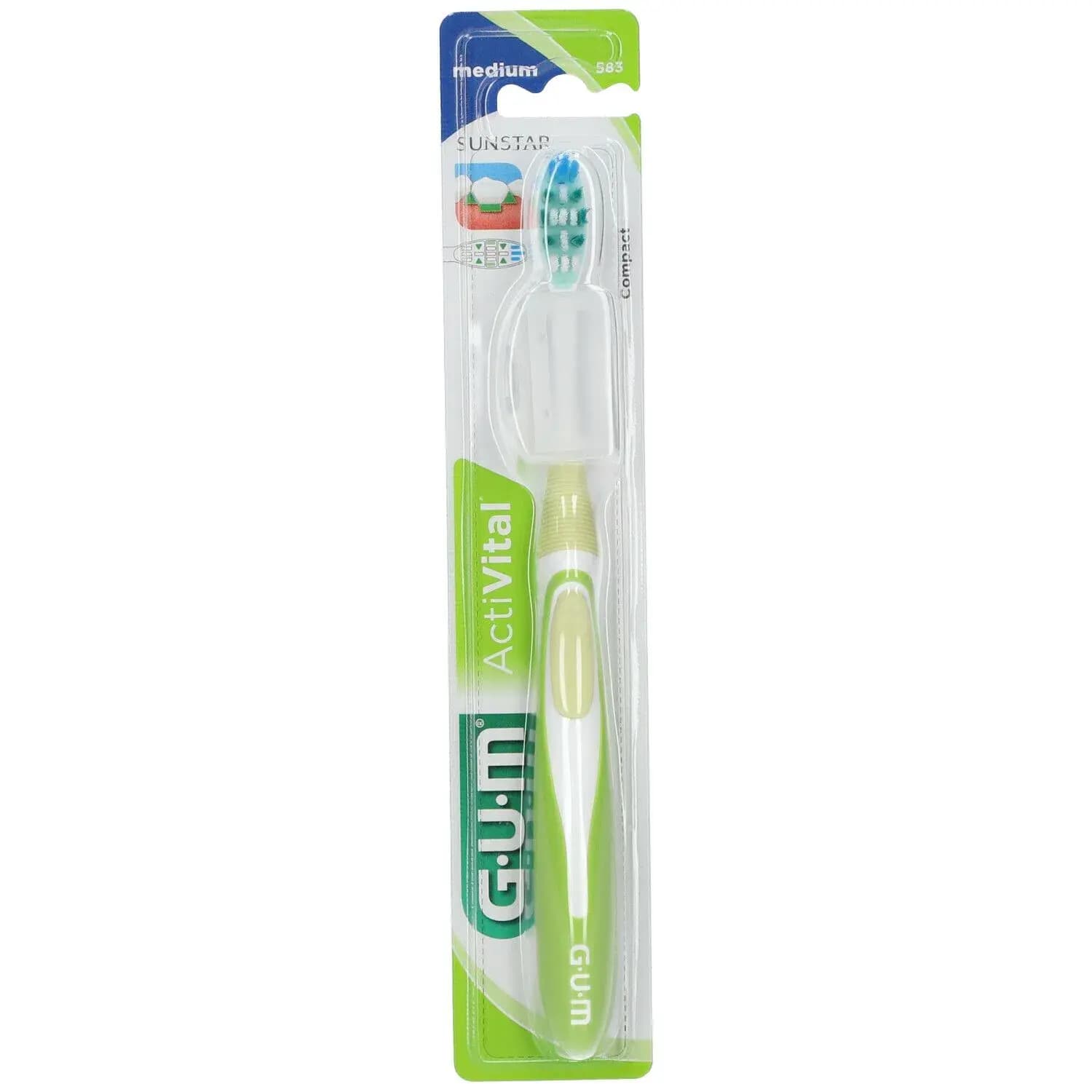GUM BROSSE À DENTS ACTIVITAL MEDIUM COMPACT