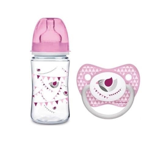 CANPOL BIB+SUCETTE 3M+ 0164 PIN ROS