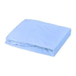 DRAP HOUSSE COTON BB60*120 BLEU