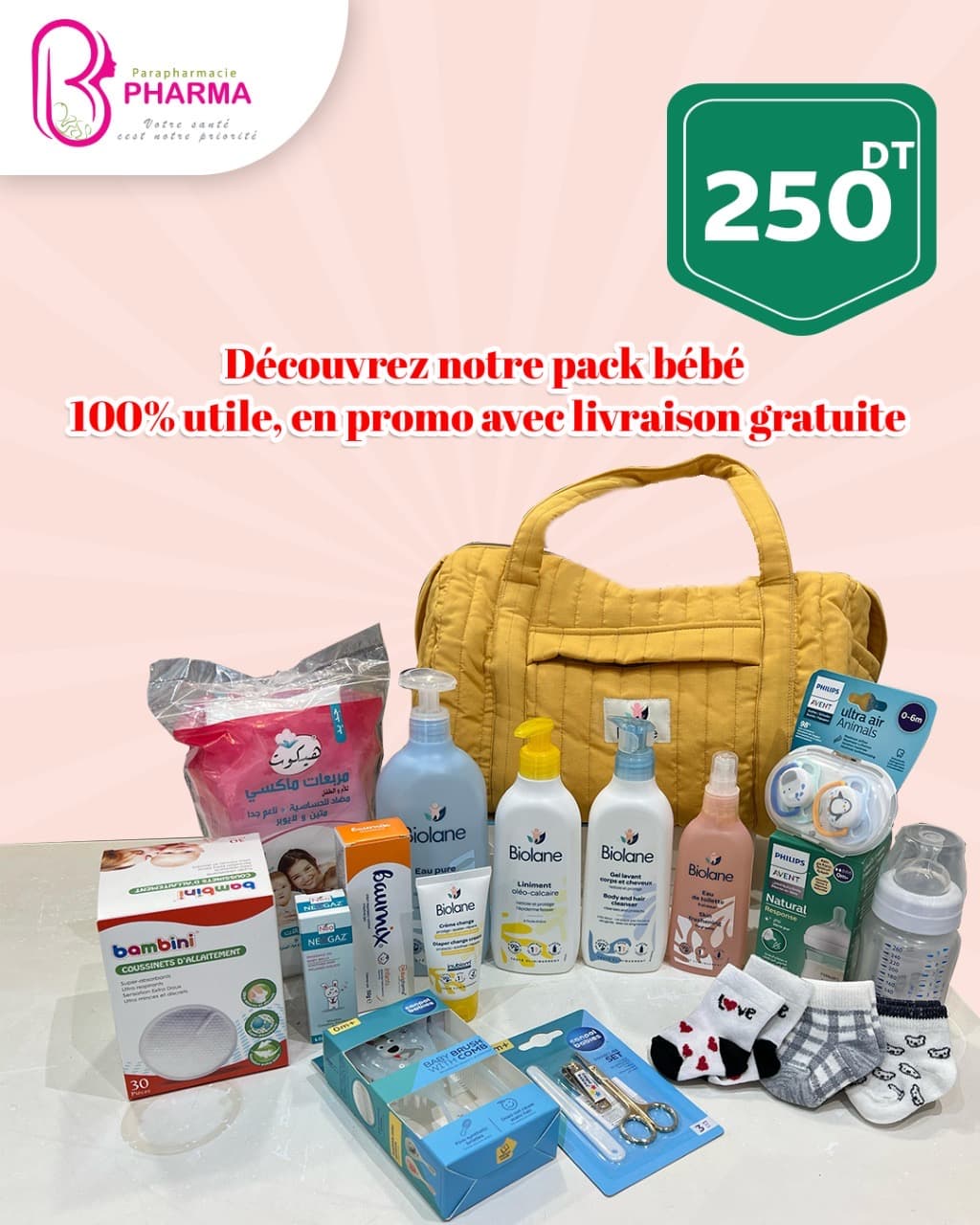 Pack bébé maman jaune