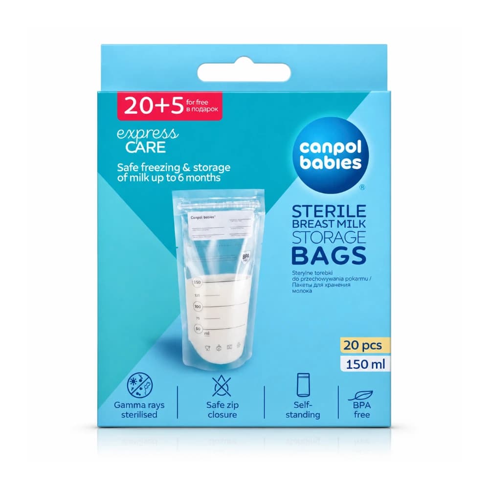 CANPOL BABIES SACS DE CONSERVATION DU LAIT MATERNEL 25PCS,150ML 70/001