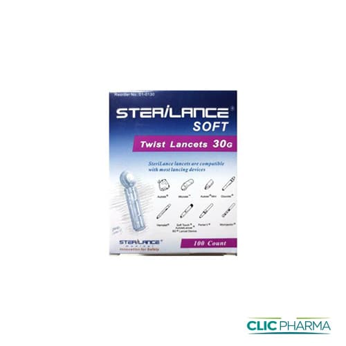 BIONIME LANCETTES STERILANCE PRESS 2 (100UI)