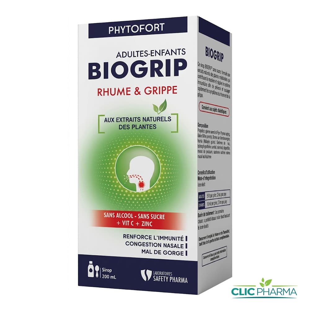 BIOGRIP SIROP ENFANTS ADULTES 200ML
