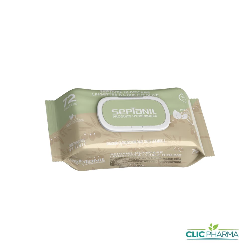 SEPTANIL LINGETTES À HUILE D’OLIVE (72 LINGETTES)