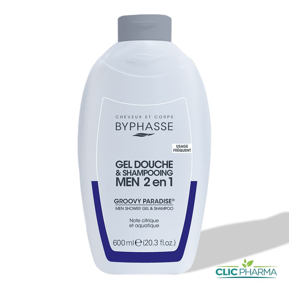 BYPHASSE GEL DOUCHE ET SHAMPOOING 2EN1 GROOVY PARADISE 600ML