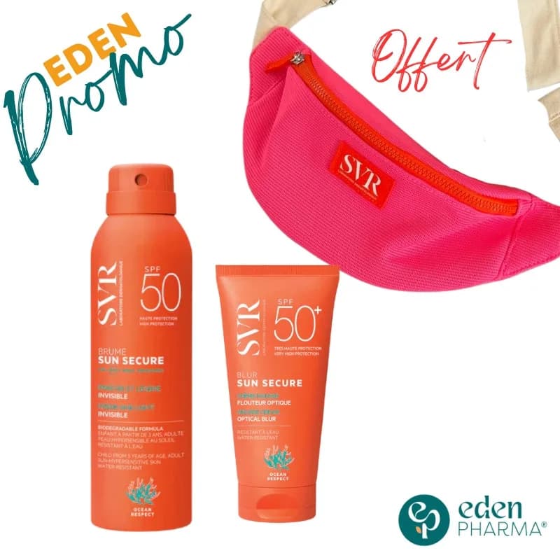 SVR Sun Secure Blur + Brume et un Sac Banane et Eau Thermale la Roche Posay Offert