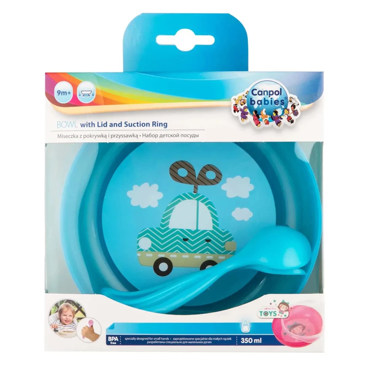Canpol Babies Bol Avec Ventouse Cuillere et Couvercle 350 ml - 21/300