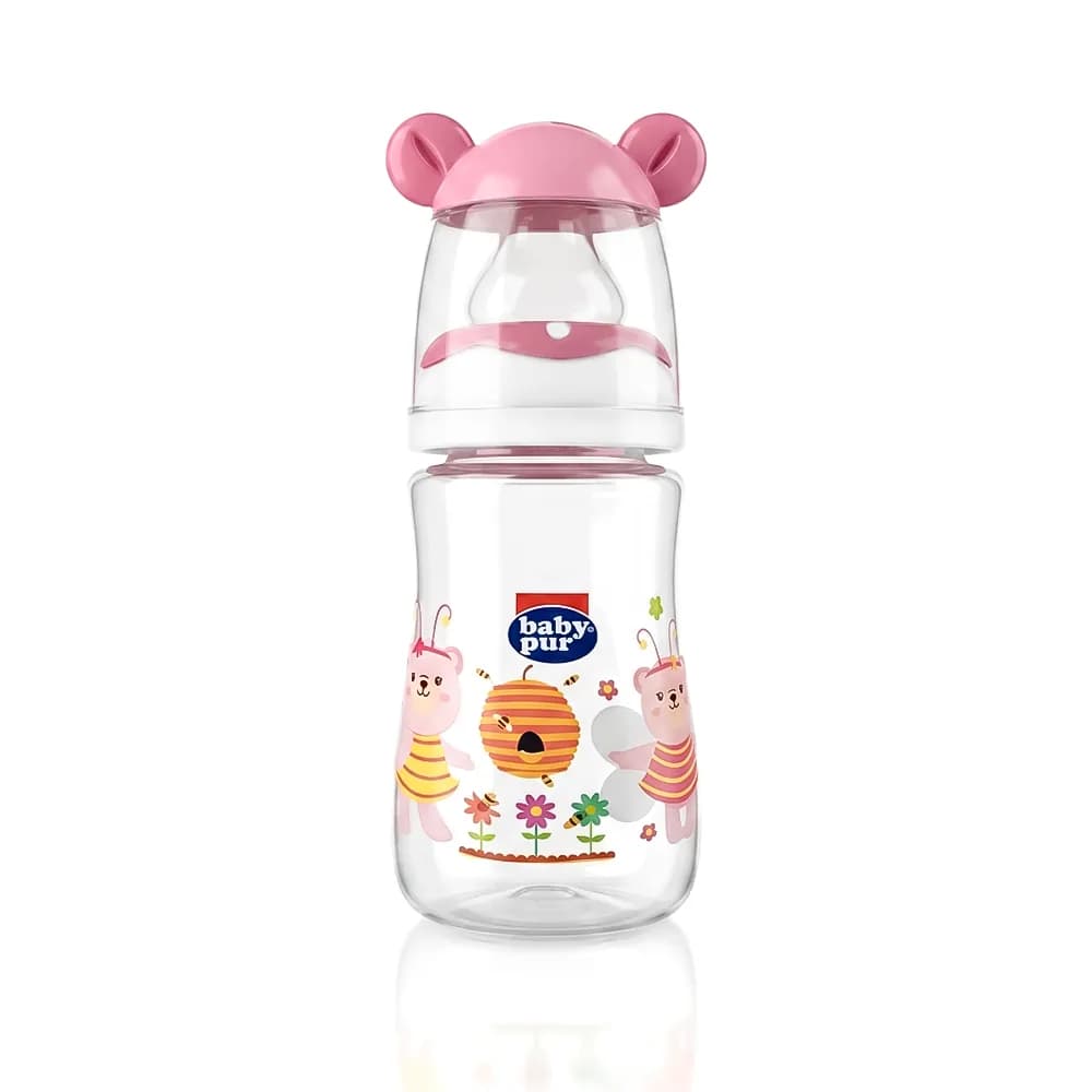 Baby Pur Mini Biberon Funny en Plastique 125 ml Ref 72002