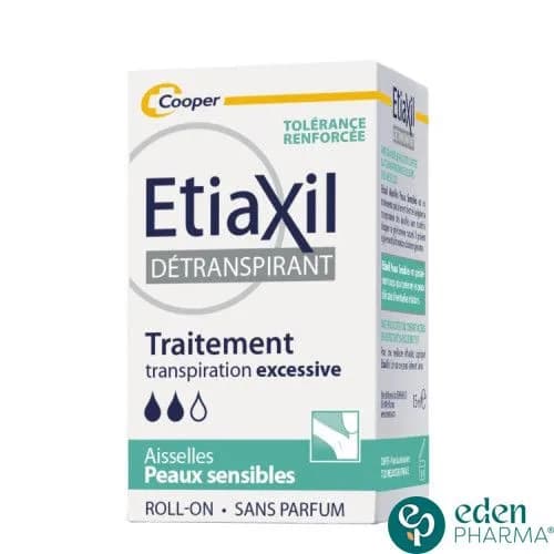 Etiaxil Roll-On Detranspirant Aisselles Peaux Sensibles 15 ml (Vert)