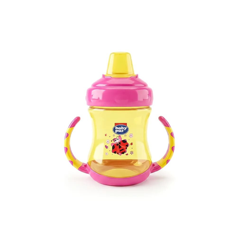 Baby Pur Tasse Anses Ascendantes Bec Souple et Couvercle Ref 78003