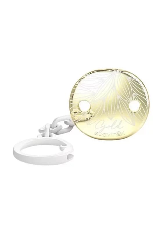 Suavinex Gold Premium Pacifier Clip attache-tétine – Blanc