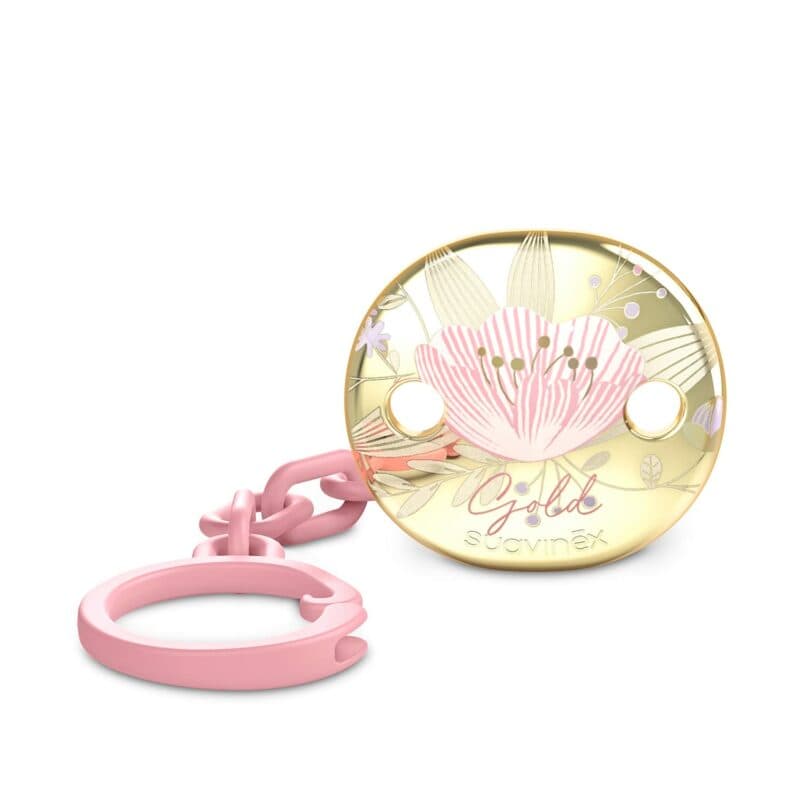 Suavinex Gold Premium Pacifier Clip attache-tétine – Rose