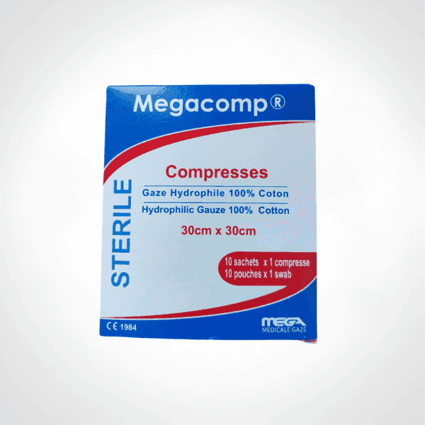 Compresse stérile 20*20 MEGACOMP MEGA boite 10