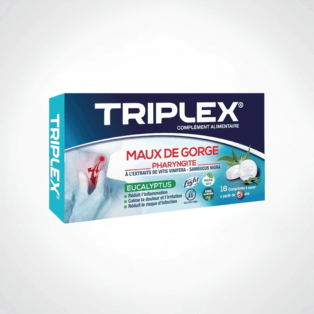 Triplex Maux de gorge Eucaliptus16 pastilles