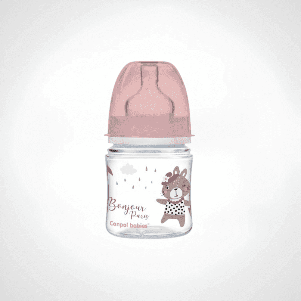 CANPOL BABIES BIBERON ANTICOLIQUE ROSE 120ML