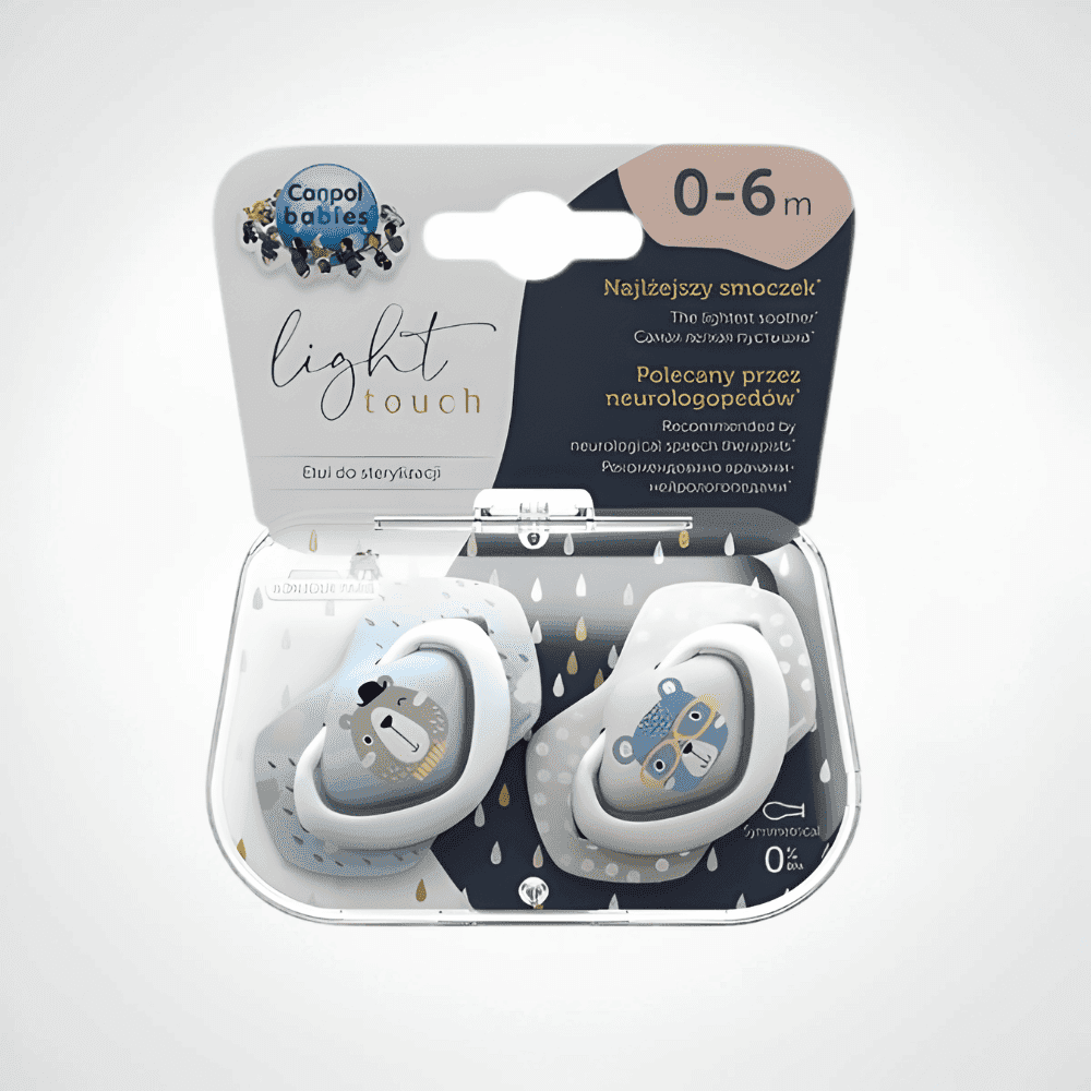 CANPOL BABIES SUCETTE BLEU 2P+ BOITE 0-6M