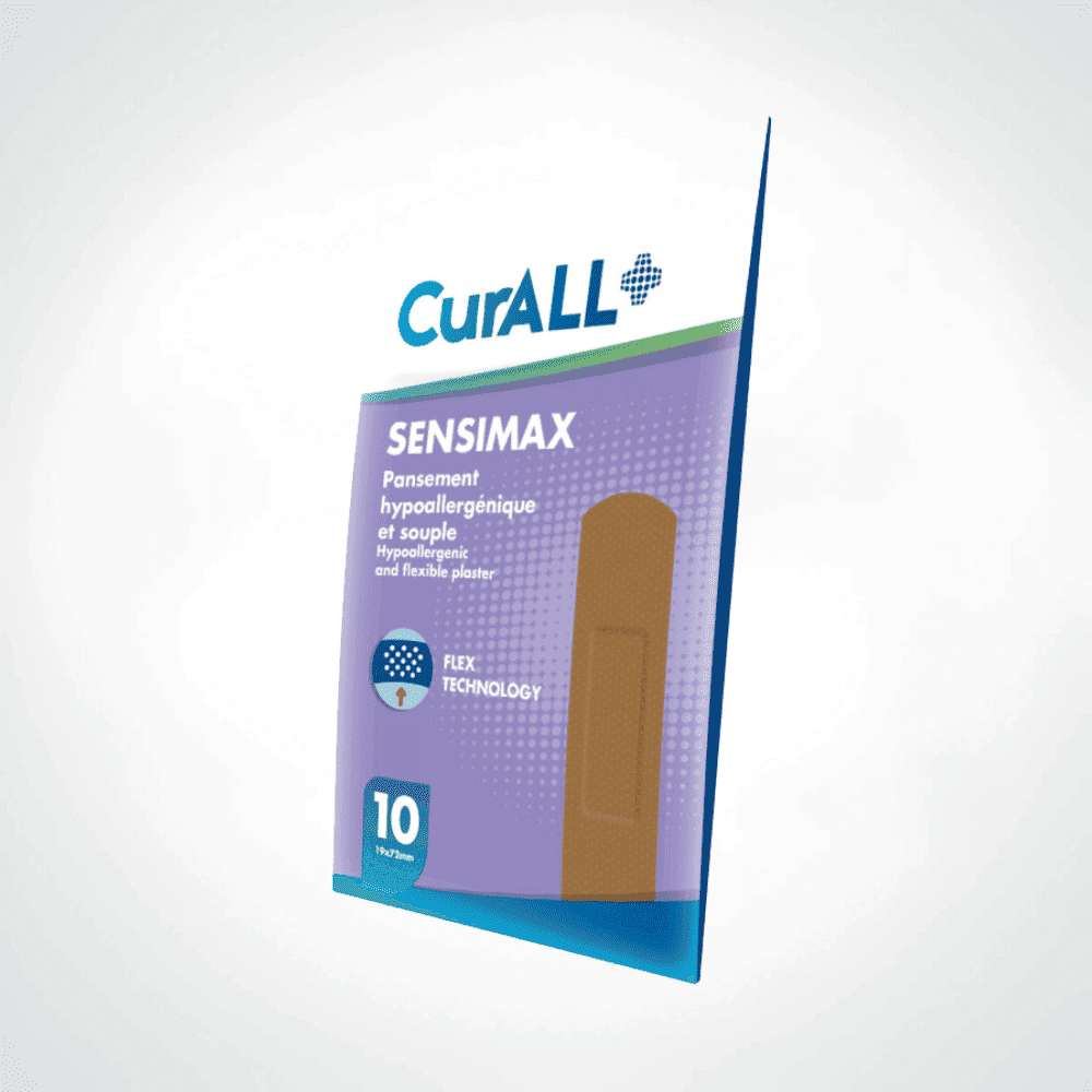 CURALL SENSIMAX STRIPS HYPOALLERGENIQUE B/10