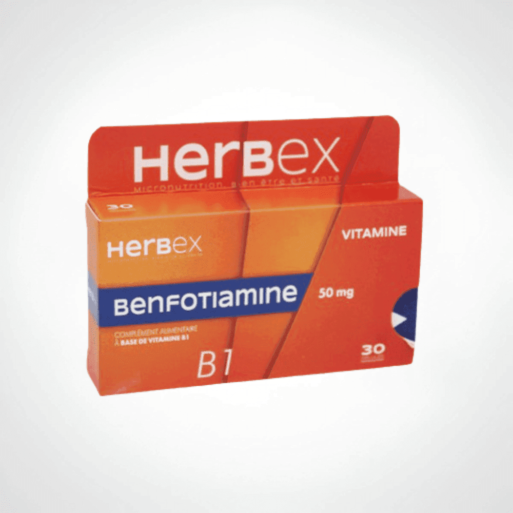 HERBEX BENFOTIAMINE VIT B1 50MG 30 GELULES