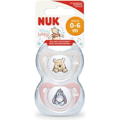 Nuk SUCETTE DISNEY WINNIE LOT DE 2 1ere age 0-6M