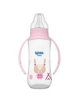 wee baby biberon plastque avec anses 270 ml ref.745-f