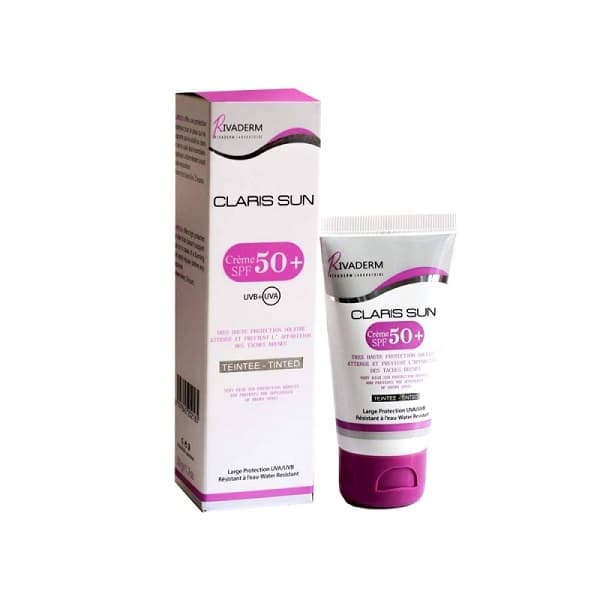 Rivaderm Claris Sun SPF50+ Crème Solaire Éclaircissante
