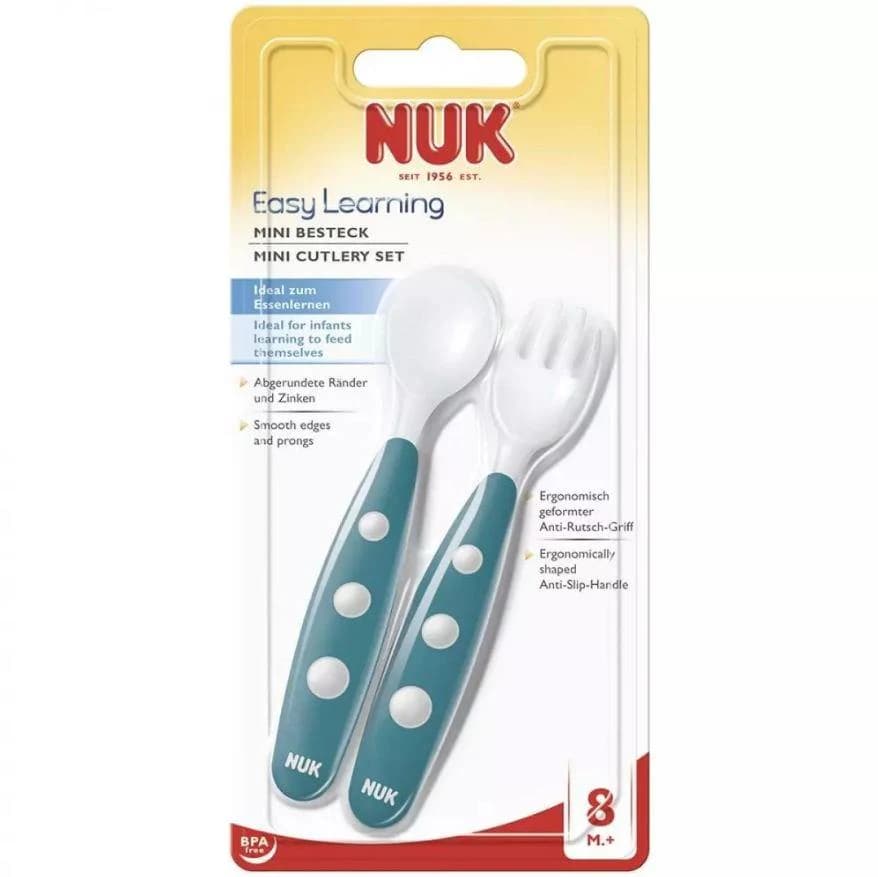 NUK COUVERT BEBE 8 MOIS BLEU