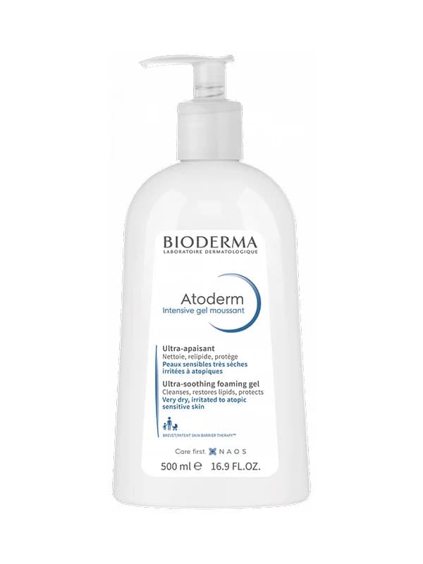 Bioderma Atoderm Intensive Gel Moussant Peaux Sensibles Pompe 1 L