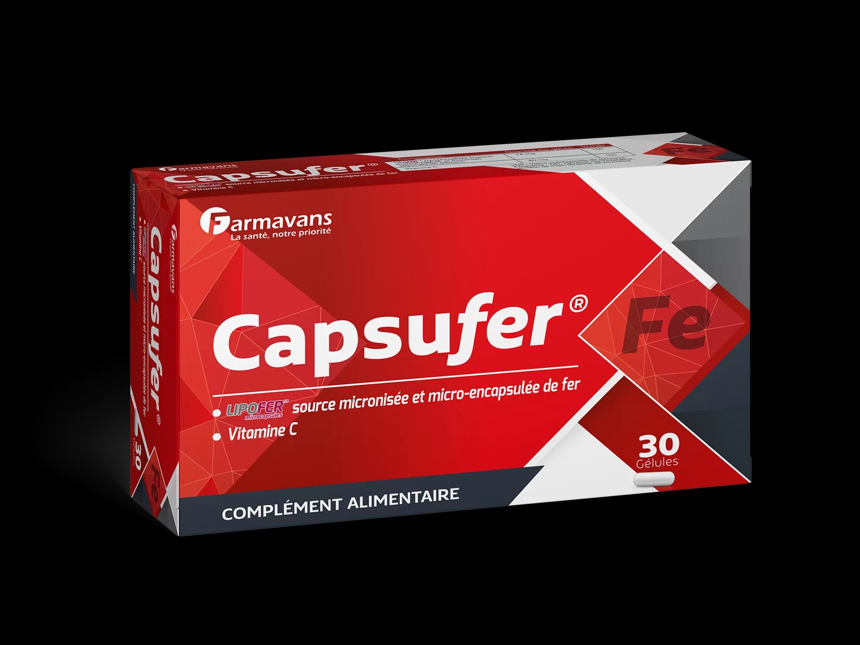 Capsufer Fer / Vitamine C 30 Gélules