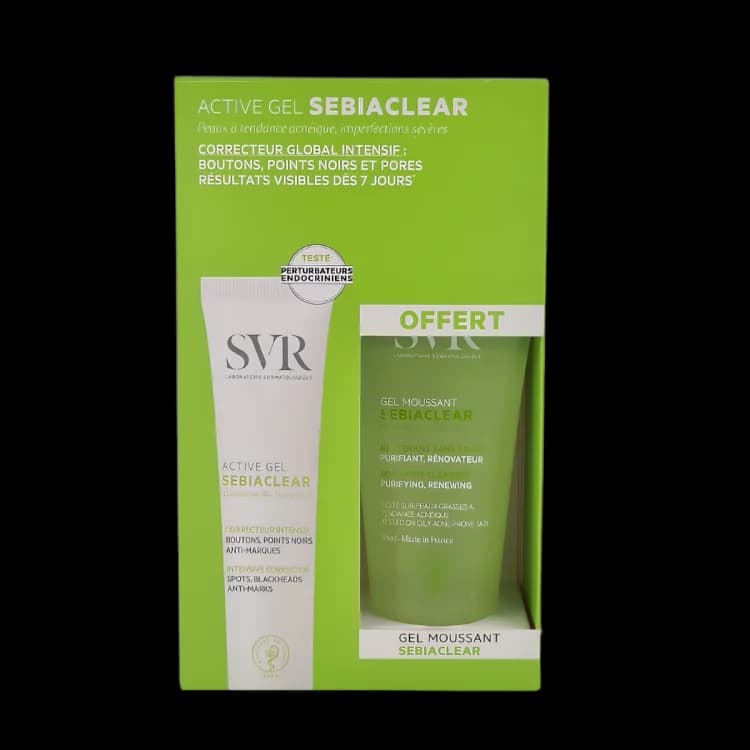 SVR SEBIACLEAR ACTIVE GEL 40ML +GEL SEBIACLEAR 55ML OFFERTE