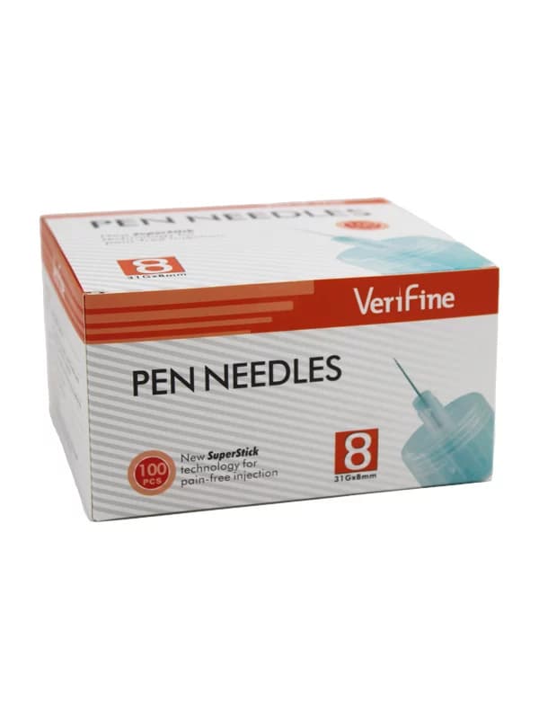 Verifine Aiguille Stylo 31G*8 Boîte de 100 (10 Sachets*10)