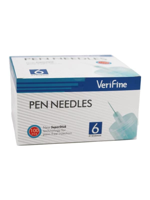 Verifine Aiguille Stylo 31G*6 Boîte de 100 (10 Sachets*10)