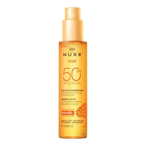 NUXE SUN HUILE BRONZANTE VISAGE ET CORPS SPF50 SPRAY 150ML