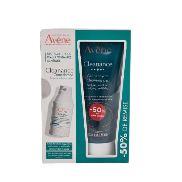 Avène Cleanance Pack Comedomed Crème 30 ml + Gel Nettoyant 200 ml -50%
