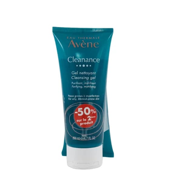 Avène Cleanance Gel Nettoyant 200 ml Lot 2 (-50% sur le 2e)