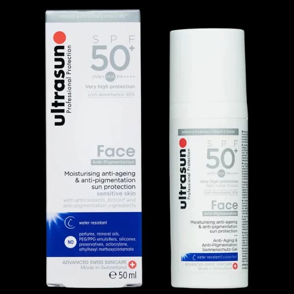 ULTRASUN ECRAN FACE GEL ANTI-AGE ANTI-PIGMENT SPF50+ POMPE 50ML