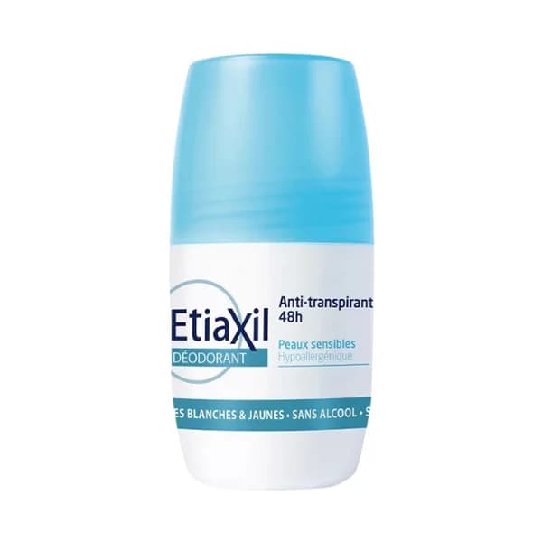 Etiaxil Roll-on Déodorant Anti-transpirant 48H pour Peaux Sensibles 50ml