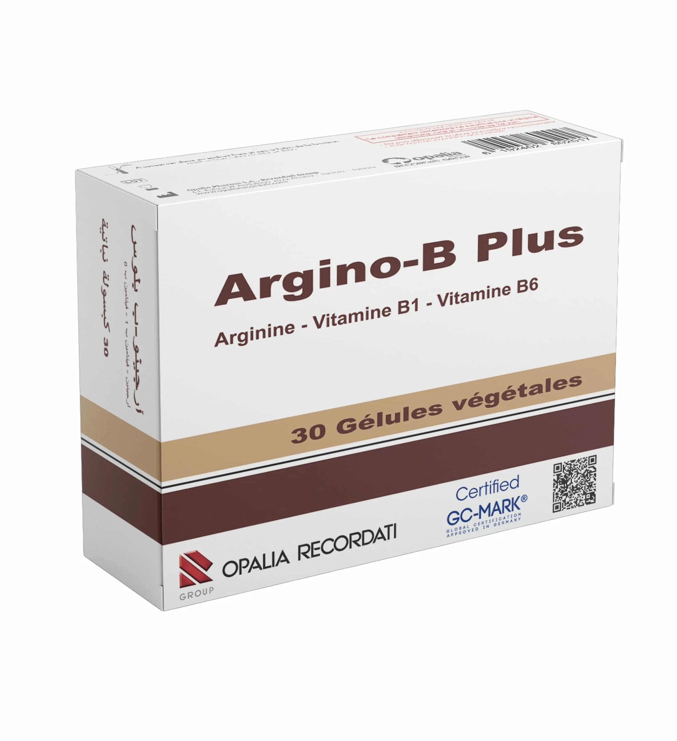 Argino-B Plus Arginine Vitamines B1/B6 30 Gélules