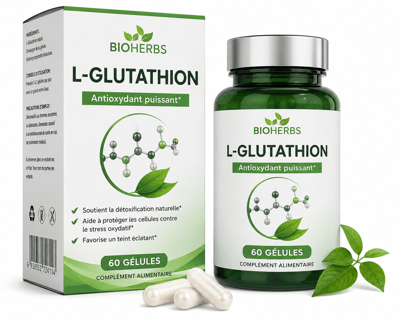 BIOHERBS L-GLUTATHION 60 GÉLULES