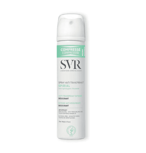 SVR Spirial Déodorant spray compressé efficacité 48 h