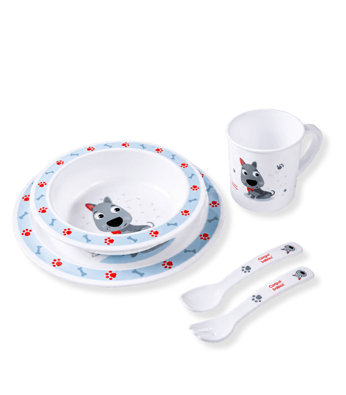 CANPOL SET 5 PCS HAPPY ANIMALS CHIEN BLEU