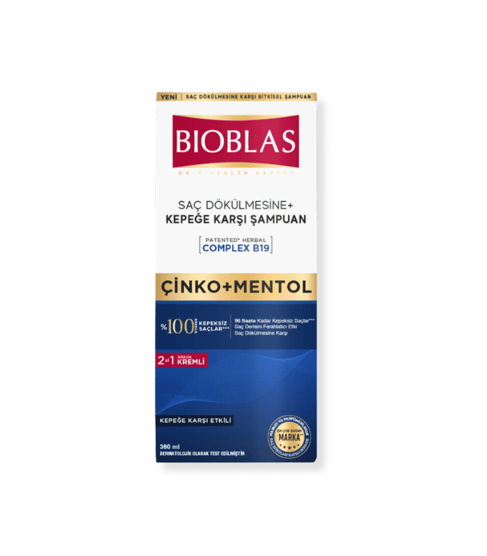 BIOBLAS SHAMP ZINC MENTHOL 360ML