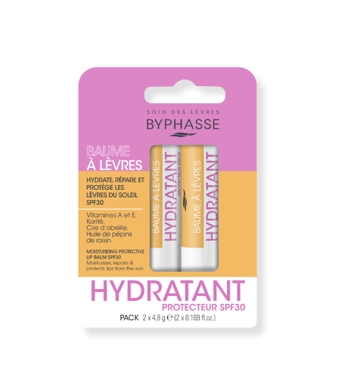 BYPHASSE BAUME A LEVRES HYDRATANT SPF30 2PCS