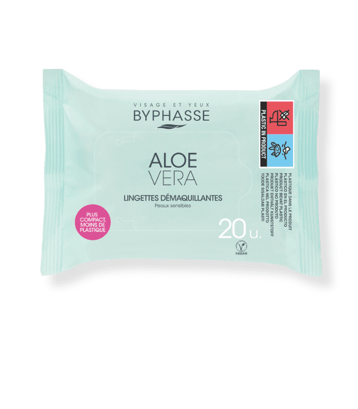 BYPHASSE LINGETTES DEMAQ ALOE VERA B/20