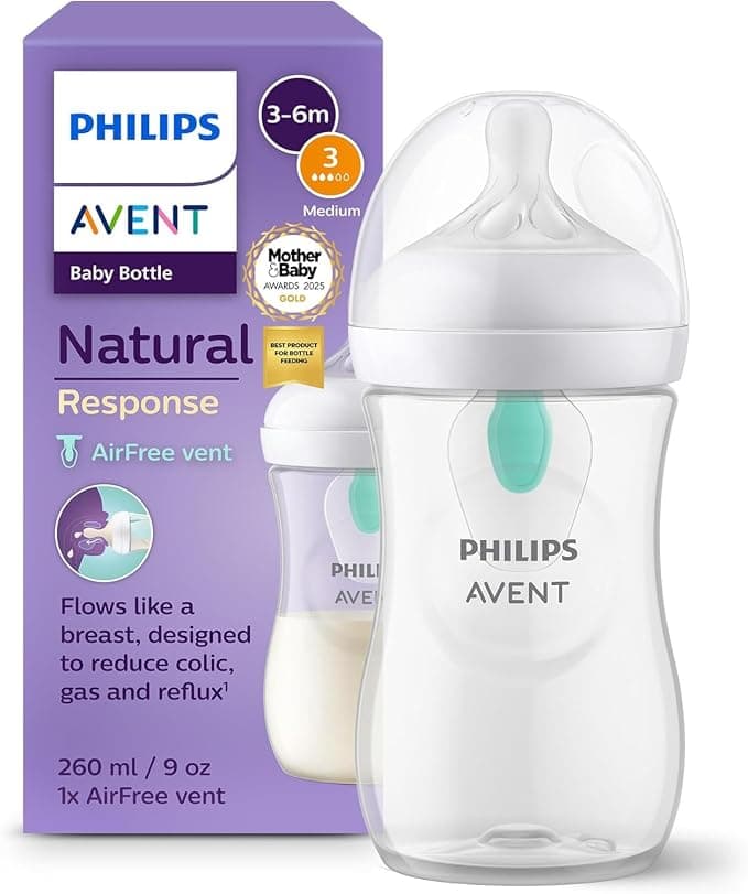 Biberon Philips Avent Natural Response en plastique – Biberon de 260 ml avec valve AirFree