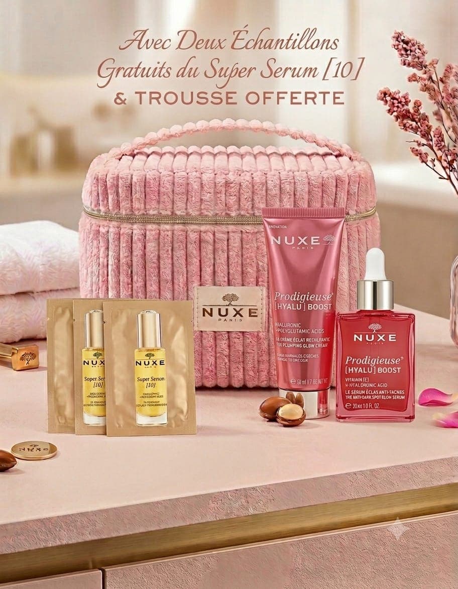 Trousse Beauté NUXE – Offre Éclat & Jeunesse Prodigieuse [HYALU] BOOST