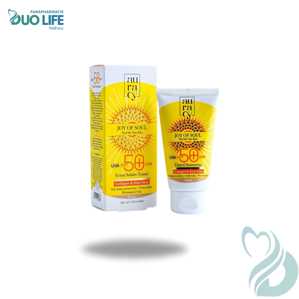 AURACY ECRAN SOLAIRE TEINTE BEIGE 50G