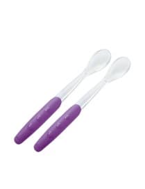 CUILLERES EN SILICONE NUK 4-6MOIS lot de 2